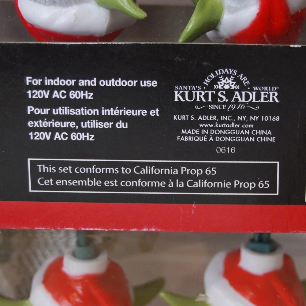 Kurt S. Adler Star Wars Yoda Santa Holiday Light Set Christmas Decor NWT‎